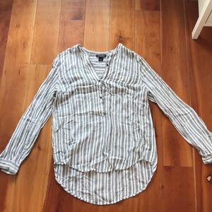 Lucky Brand striped blouse/beach coverup